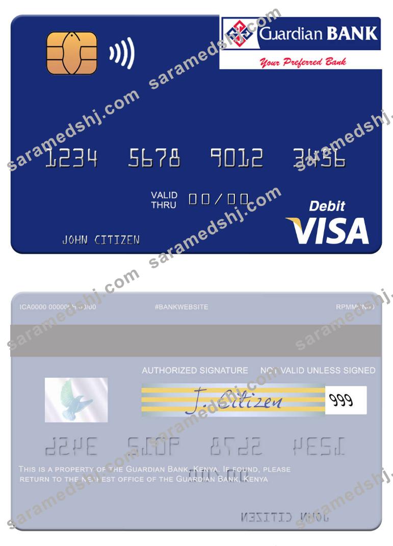 Kenya Guardian Bank visa debit card